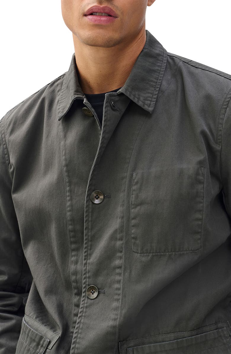 rag & bone Evan Twill Chore Jacket, Alternate, color, Darkshadow