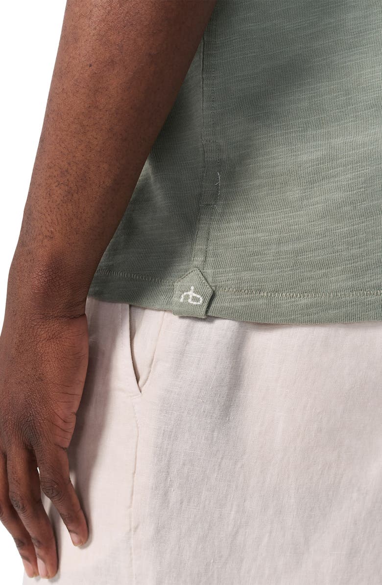 rag & bone Men's Classic Flame Slub Cotton T-Shirt, Alternate, color, Leaf Grey