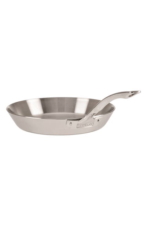 Contemporary 12-Inch 3-Ply Stainless Steel Fry Pan