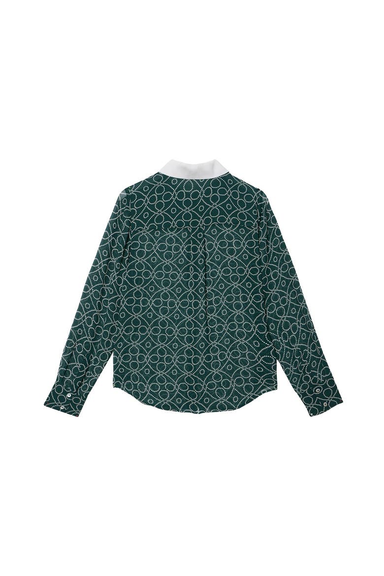 Printed Sheer Shirt, Alternate, color, Green