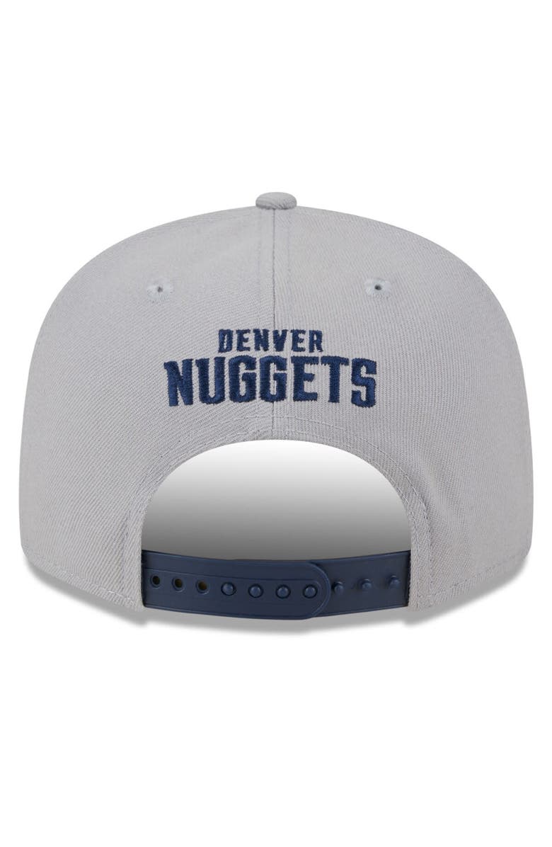 New Era Men's New Era Gray Denver Nuggets Chenille Band 9FIFTY Snapback Hat, Alternate, color, 