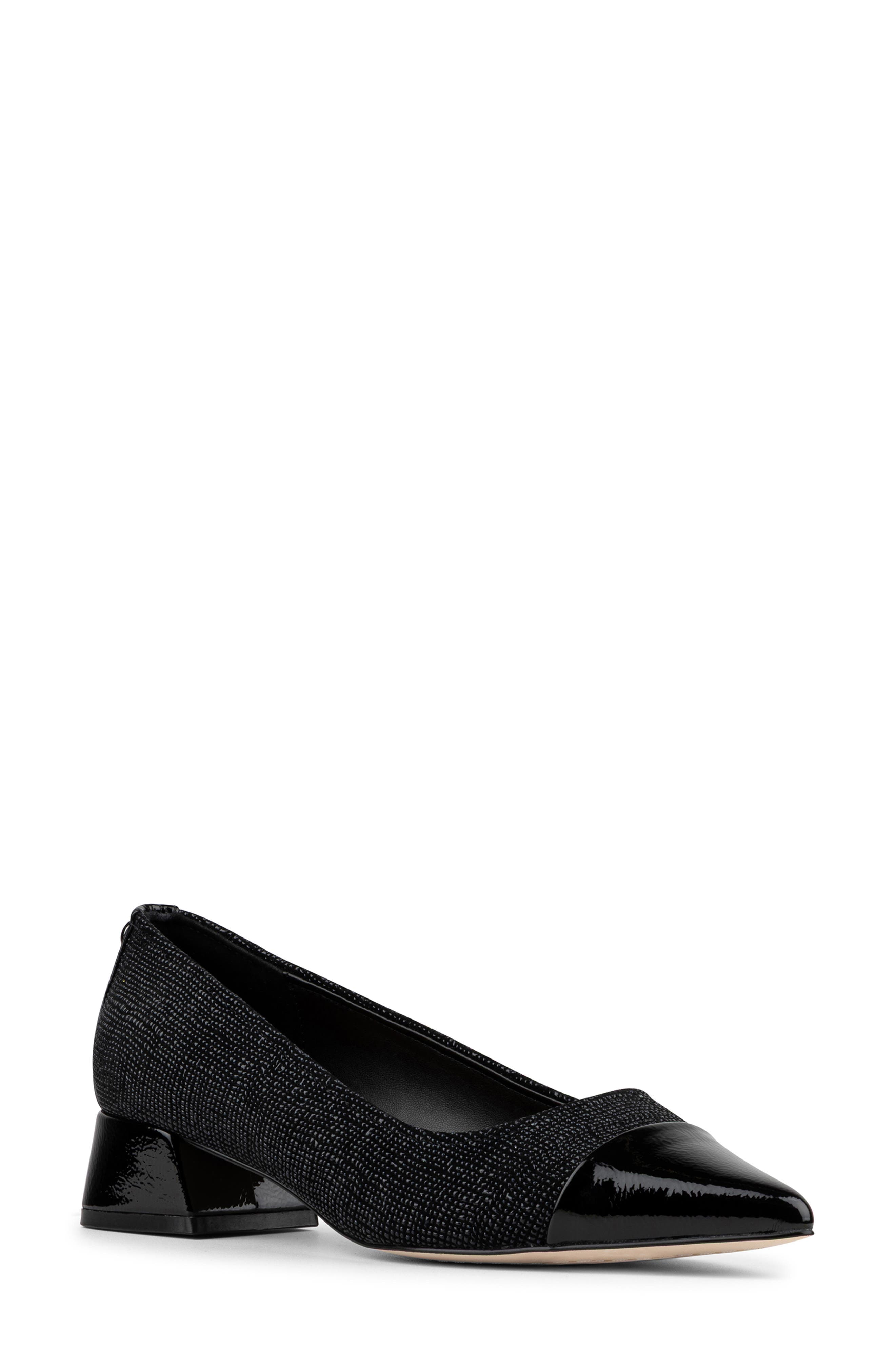 Donald Pliner Cap Toe Pump, Main, color, Black