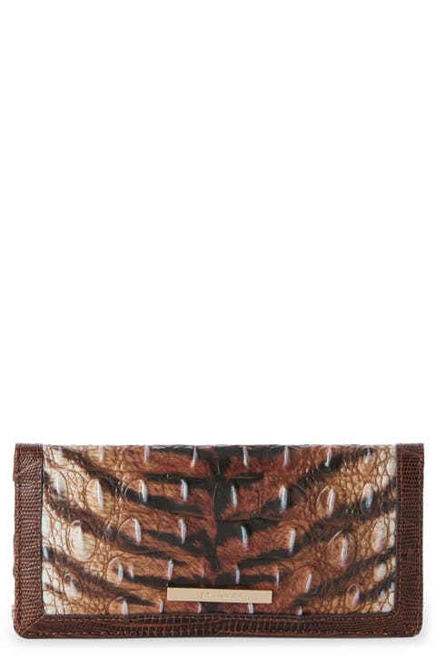 Ady Embossed Leather Continental Wallet