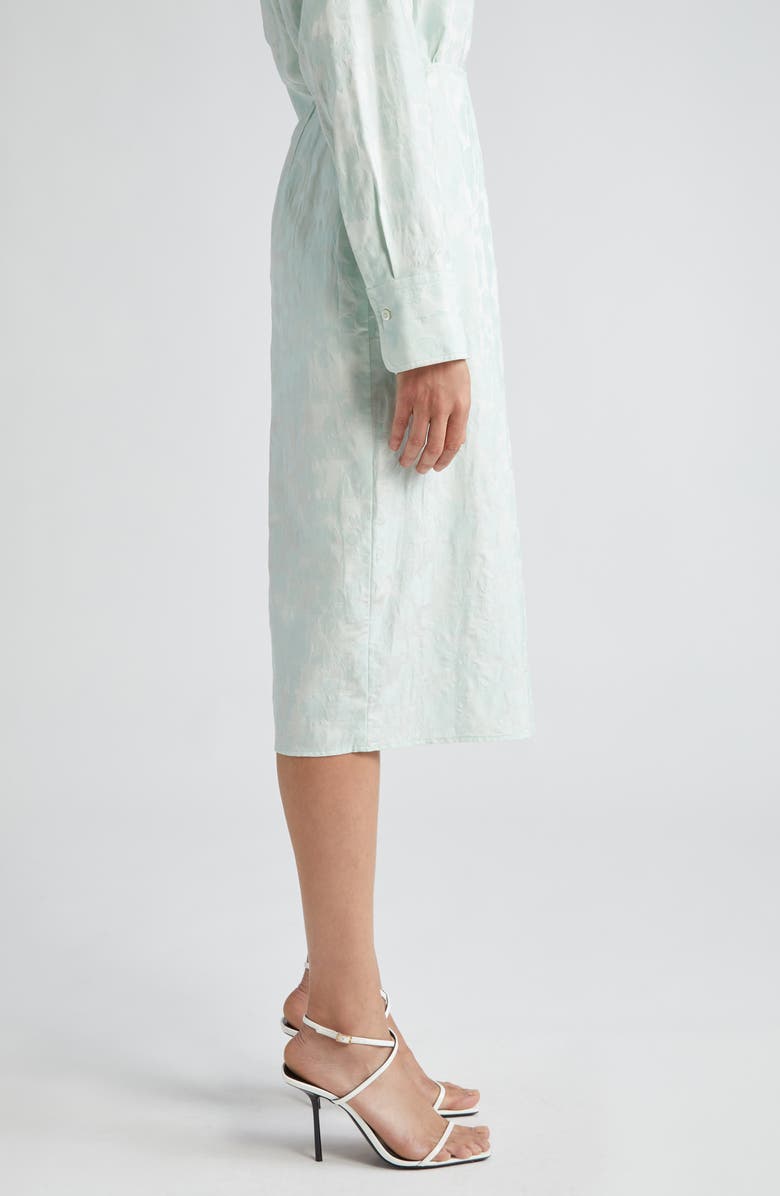 BITE Studios Floral Jacquard Organic Cotton Blend Skirt, Alternate, color, 