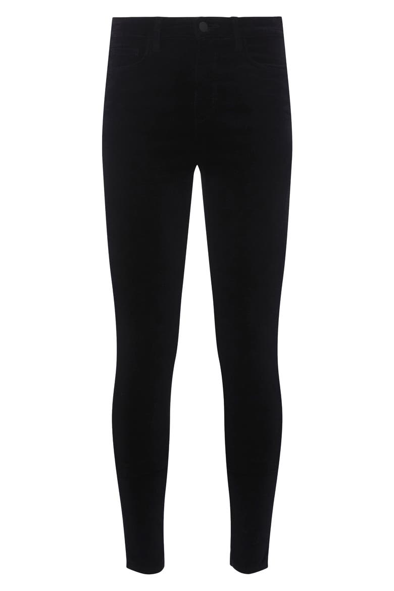 Monique Ultrahigh Waist Skinny Jeans, Alternate, color, NOIR