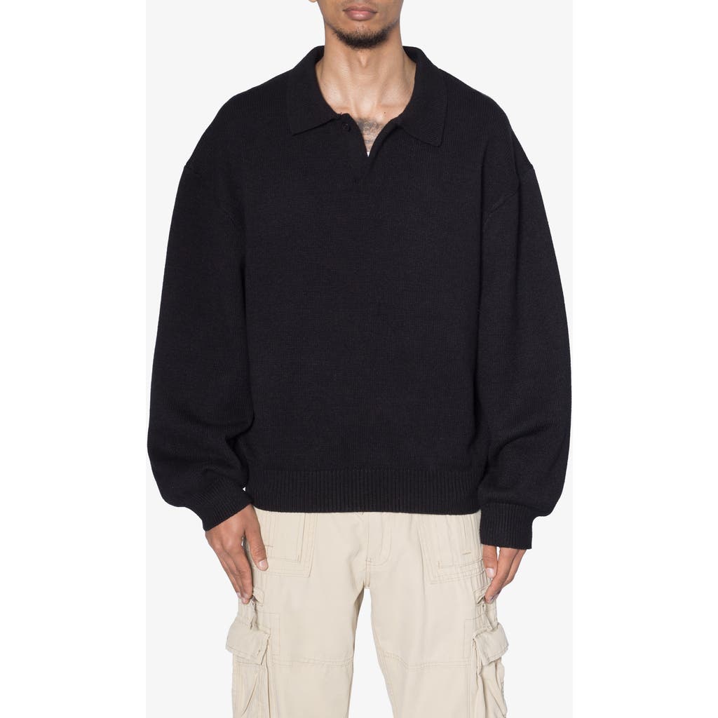 Mnml Polo Sweater In Black