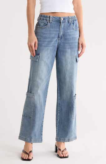 Madden Girl Cargo Pocket Wide Leg Jeans