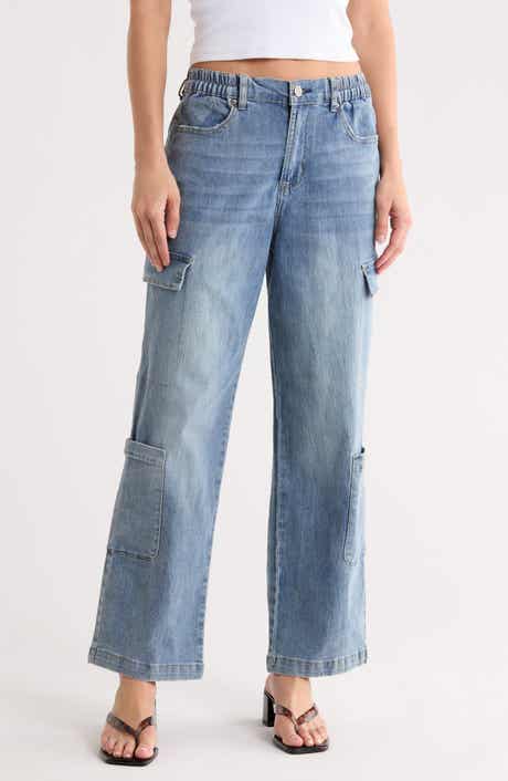 Madden Girl Cargo Pocket Wide Leg Jeans