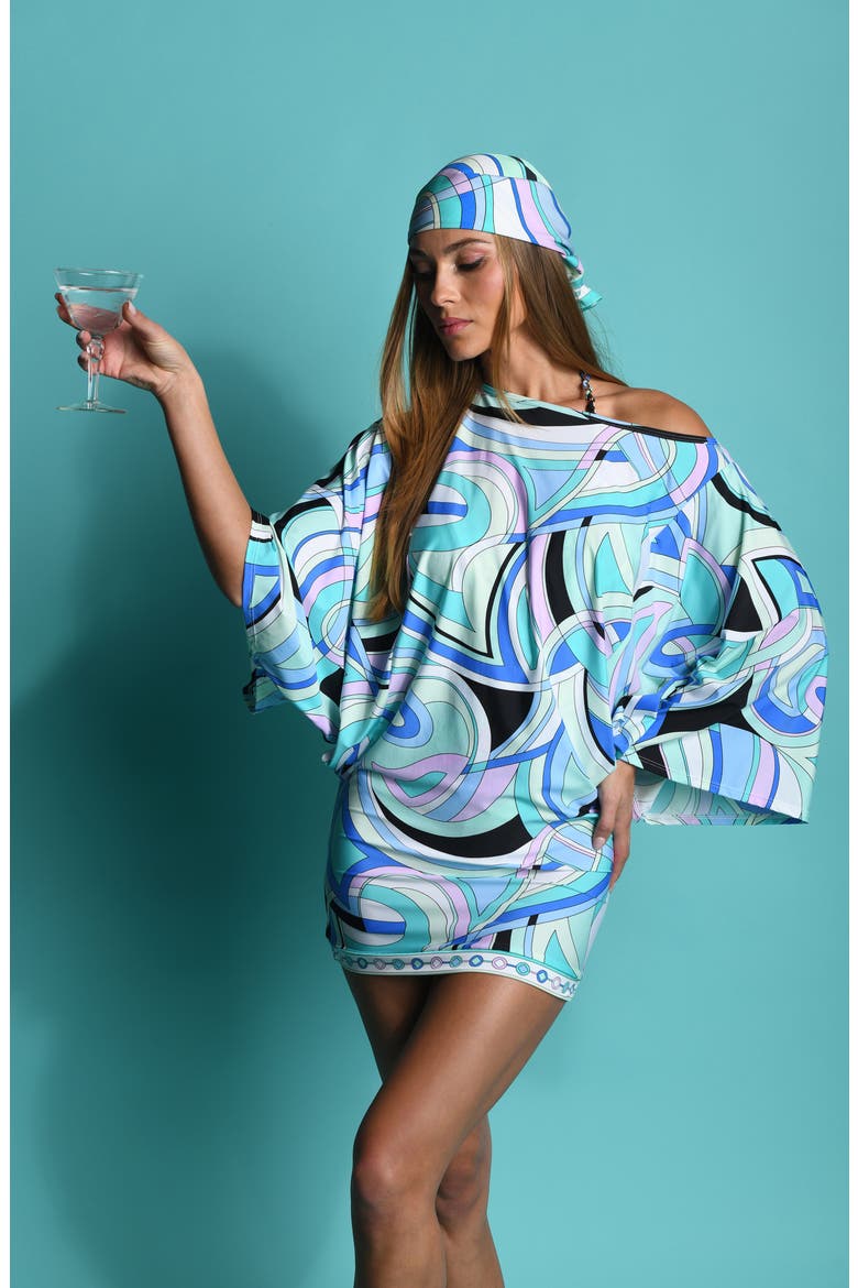 Studio Swirl Minidress, Alternate, color, SEAFOAM