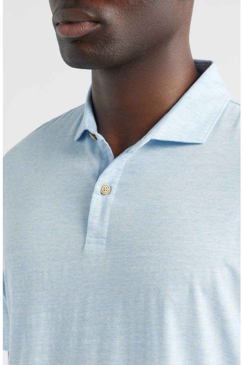 Starnes Heathered Cotton Blend Polo, Alternate, color, ZEN