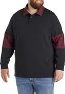 Society of One by DXL Big & Tall Mixed Media Rugby Sweatshirt