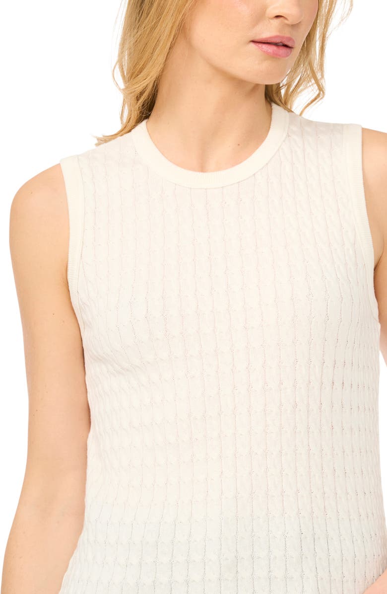 Halogen<sup>®</sup> Cable Stitch Cotton Sweater Tank, Alternate, color, 