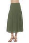 Michel High Waist Shirred Midi Skirt