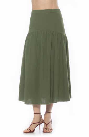 Alexia Admor Michel High Waist Shirred Midi Skirt
