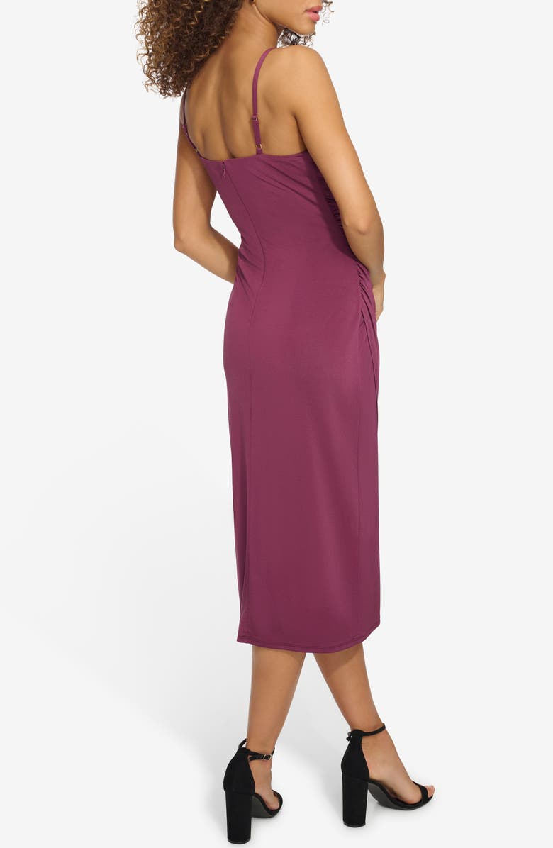 Siena Venezia Cocktail Slipdress, Alternate, color, Eggplant