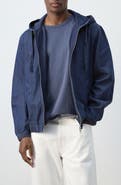 MANGO Hooded Denim Zip Jacket