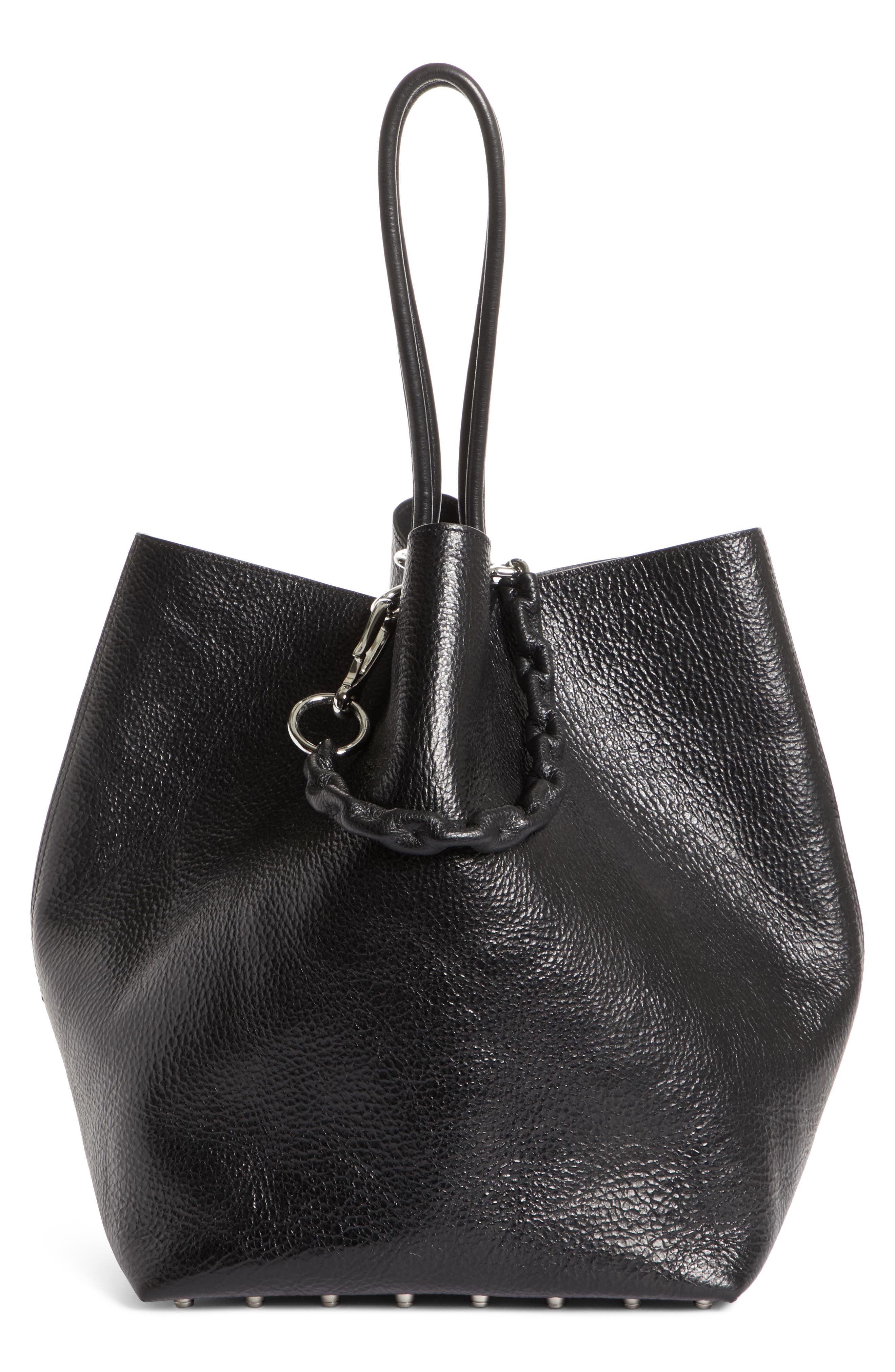 Alexander Wang Large Roxy Covered Chain Leather Bucket Bag, Main, color, 