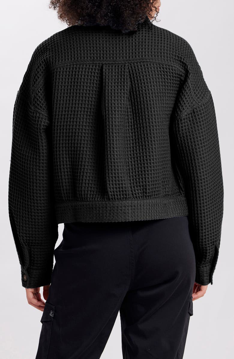 SUPPLIES BY UNIONBAY Waffle Knit Crop Shirt Jacket, Alternate, color,