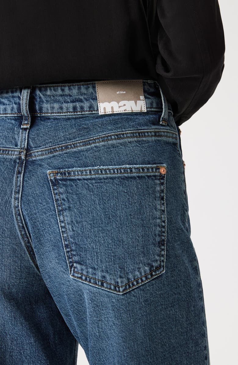 Mavi Jeans Siena High Waist Wide Leg Jeans, Alternate, color, Dark Used Classic