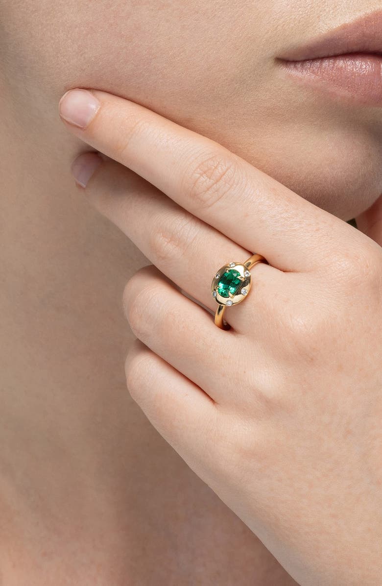 Mark Henry Aurum Oval Cut Emerald Ring, Alternate, color, Emerald