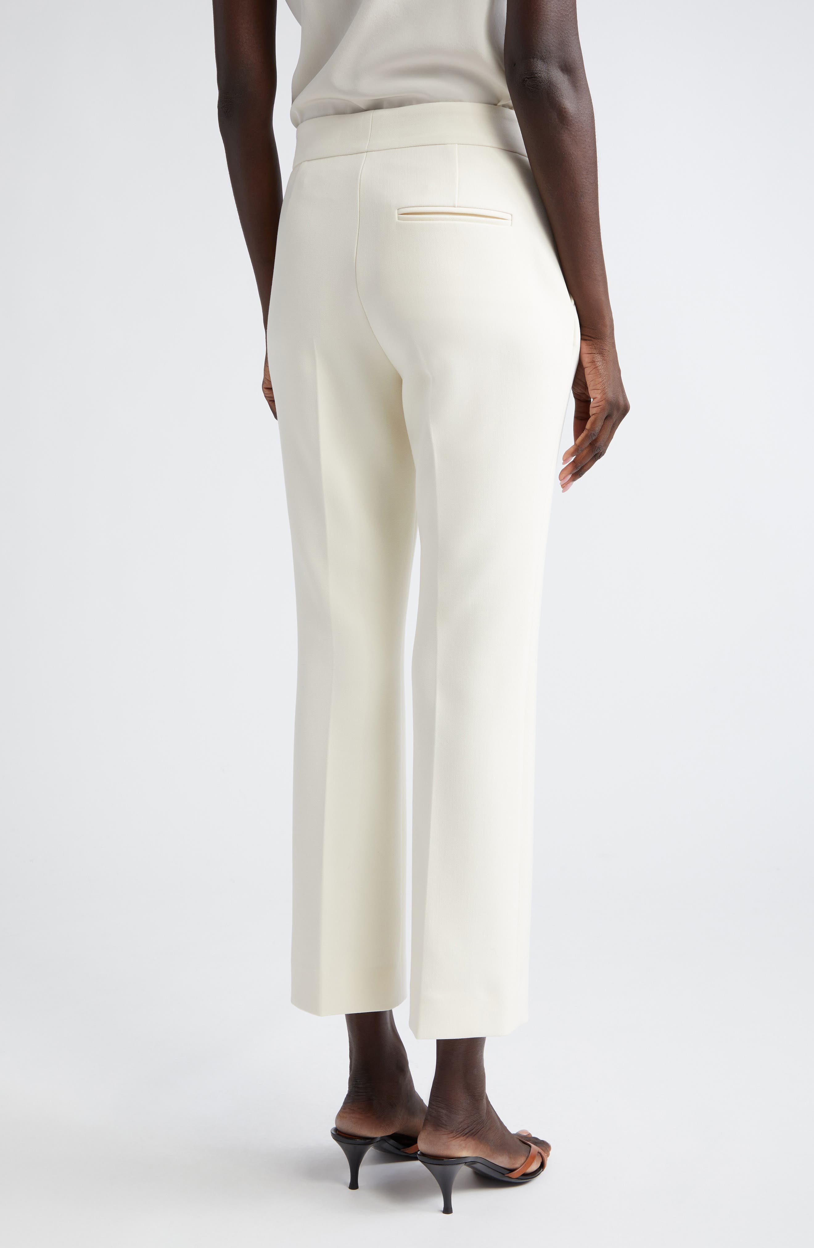 Stretch Crepe Straight Leg Pants - image 2