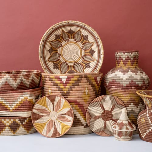 Maadili Collective Anemone Trivet ~ Elevate Collection In Brown