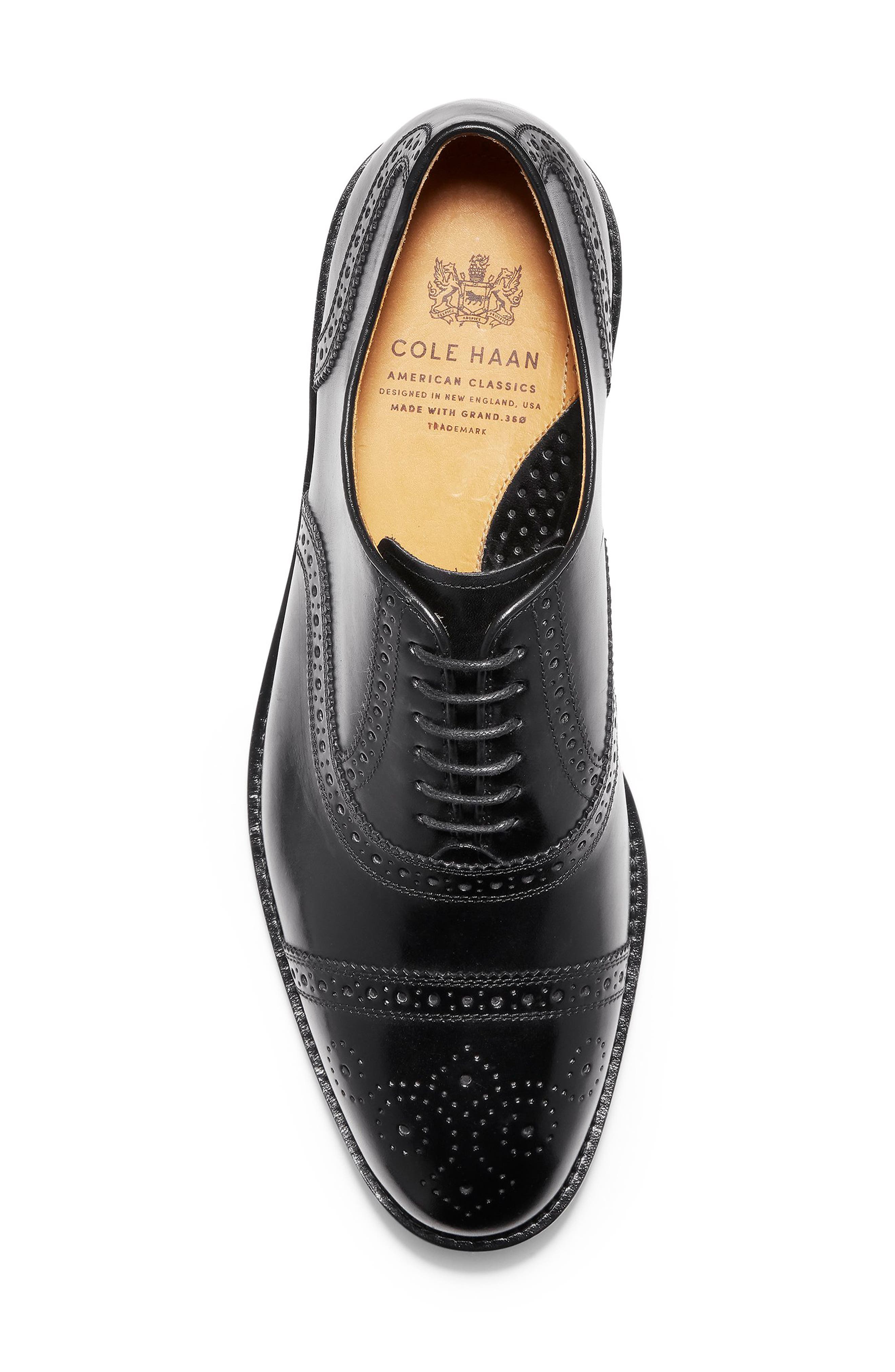 American Classics Kneeland Cap Toe Oxford, Alternate, color, BLACK LEATHER