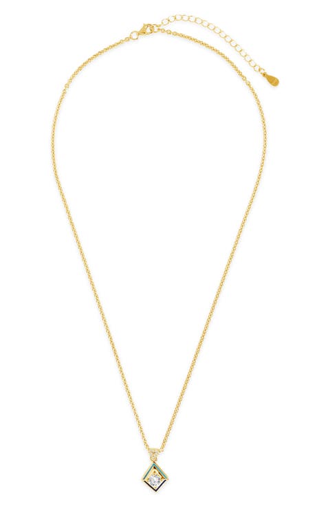 Azurine CZ Pendant Necklace