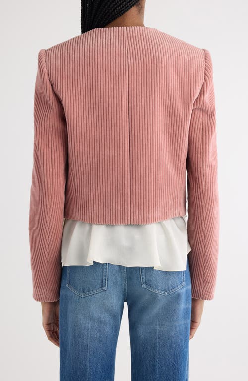 Chloé Cropped Corduroy Jacket Jackets Rose In Wild Pink