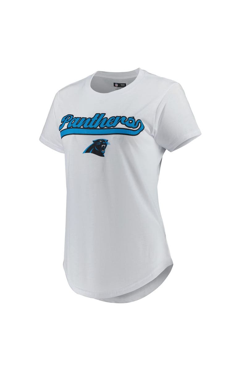 CONCEPTS SPORT Women
s Concepts Sport White/Charcoal Carolina Panthers Sonata T-Shirt 
Leggings Sleep Set, Alternate, color, White