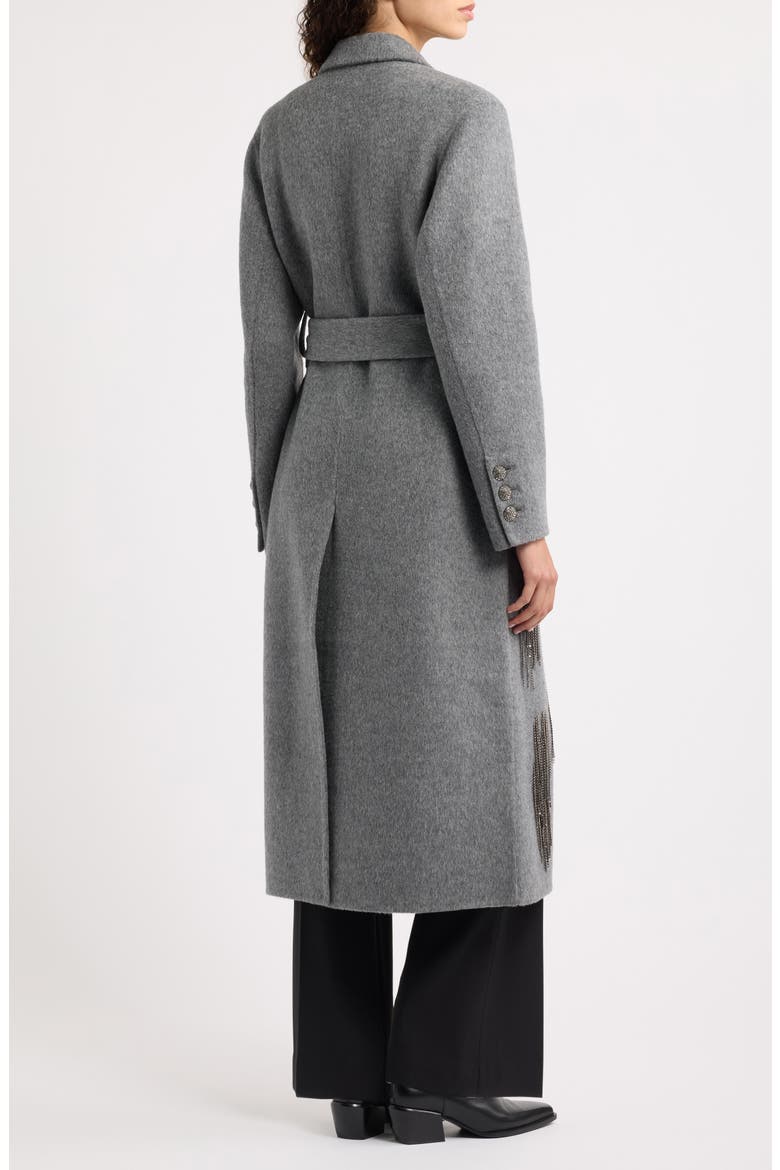 Sydni Wool & Silk Blend Wrap Coat, Alternate, color, GREY
