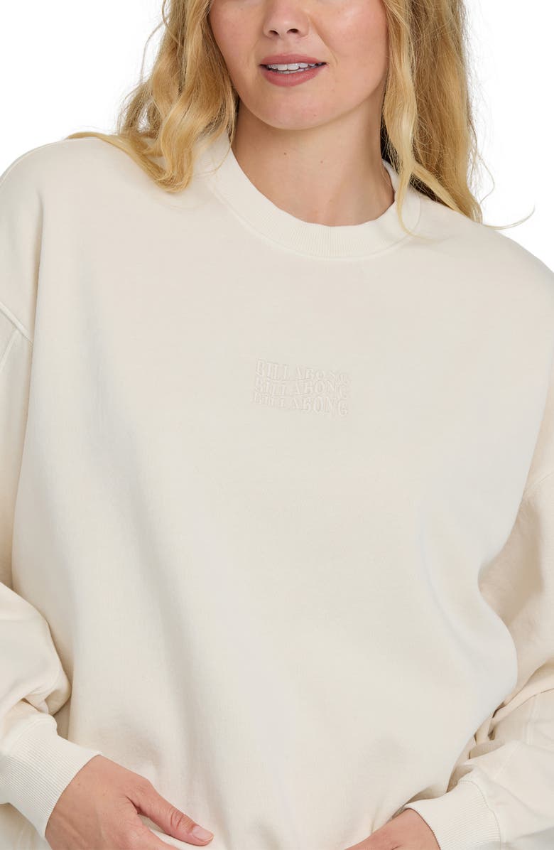 Billabong Kendal Bleached Out Sweatshirt, Alternate, color, Vanilla