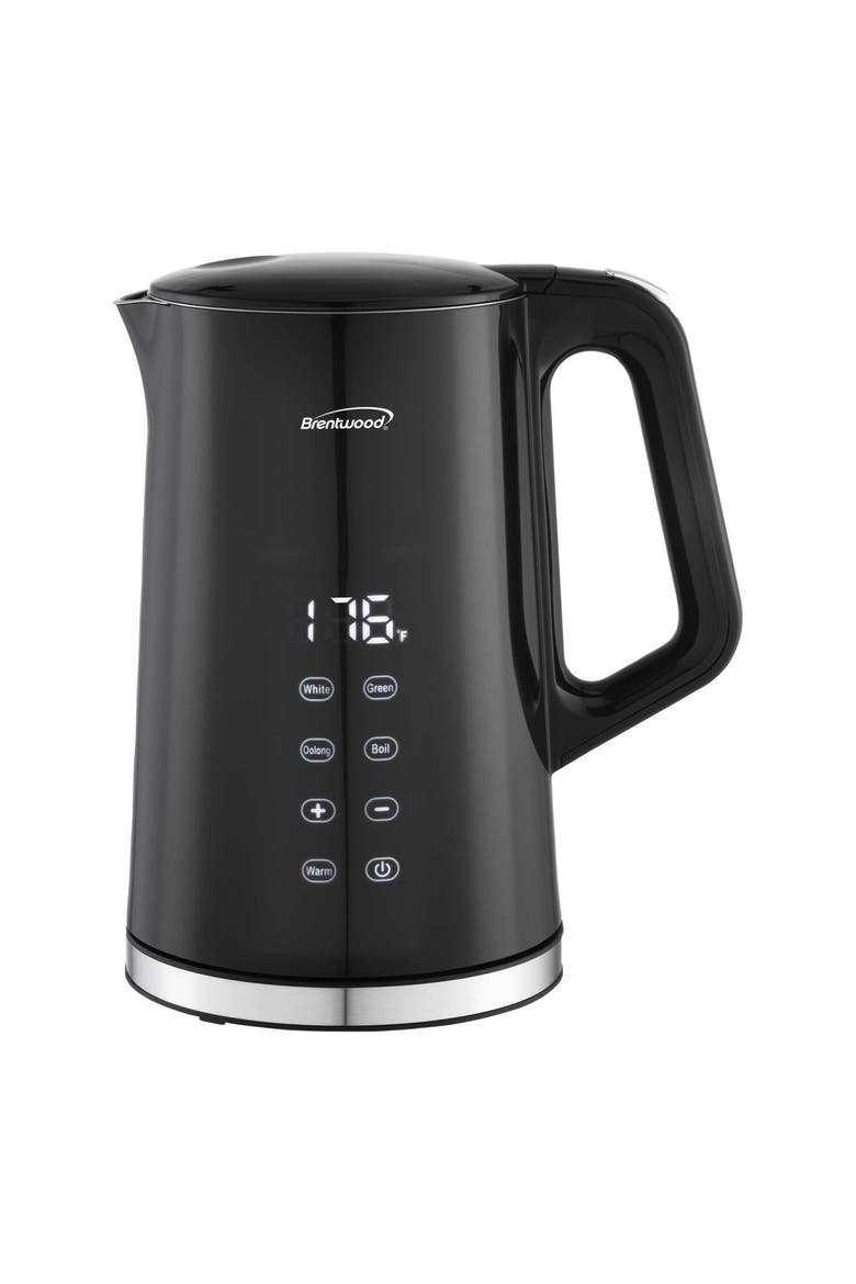 1.7L 1100W bpa Free Cordless Digital Electric Kettle, Main, color, Black