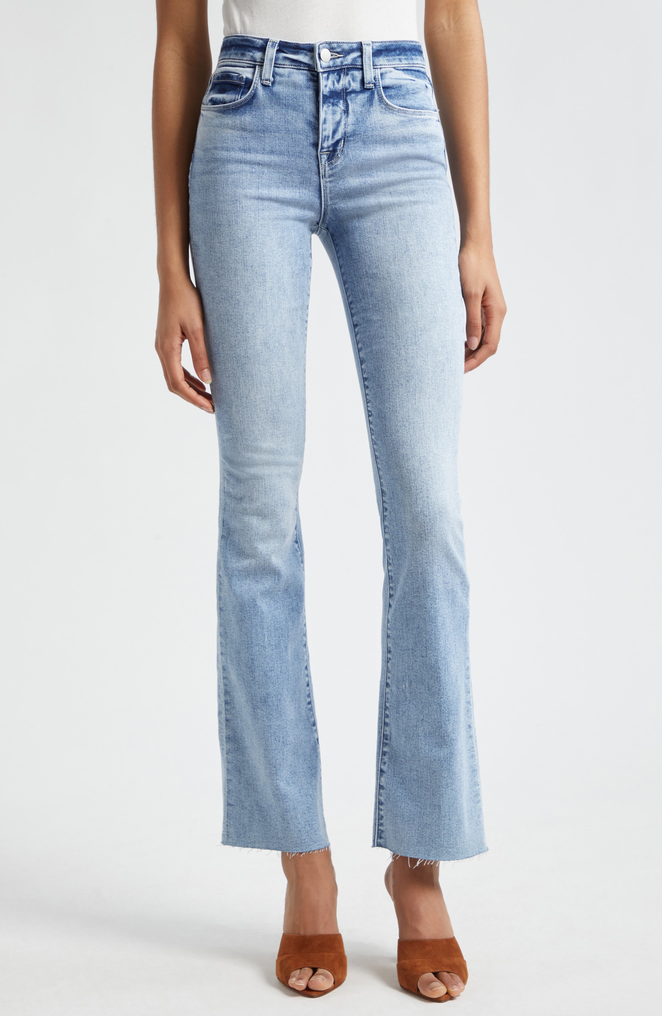 L'AGENCE Ruth Raw Hem Straight Leg Jeans