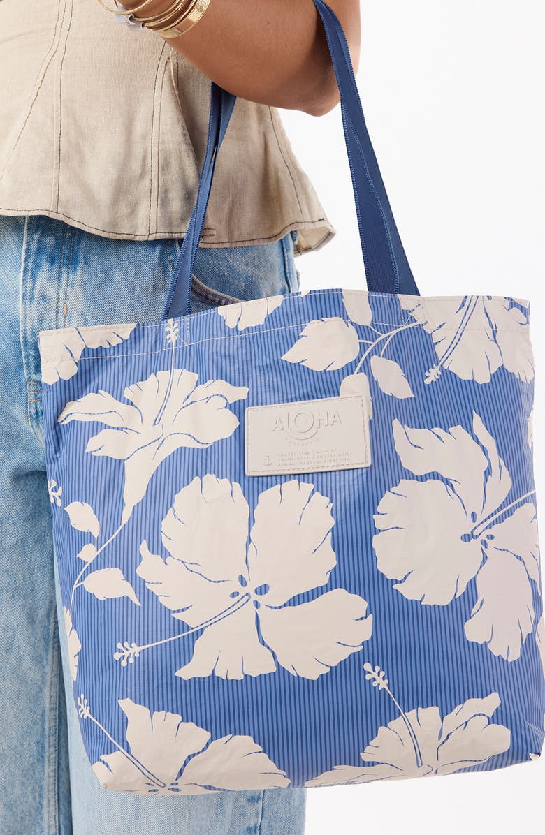 Aloha Collection Salina Reversible Water Resistant Tyvek<sup>®</sup> Tote, Alternate, color, Navy