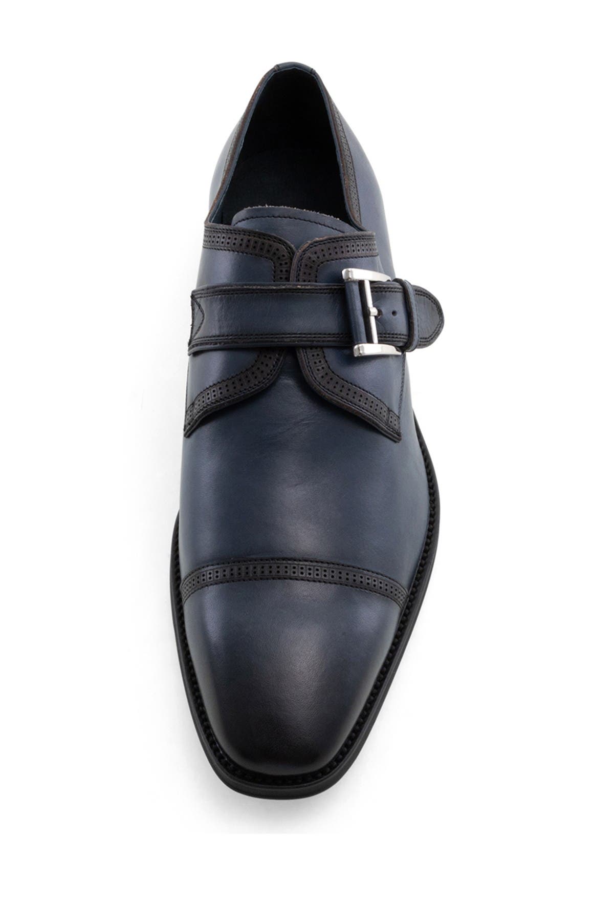 McNeil Single Monk Strap Dress Shoe, Alternate, color, NAVY