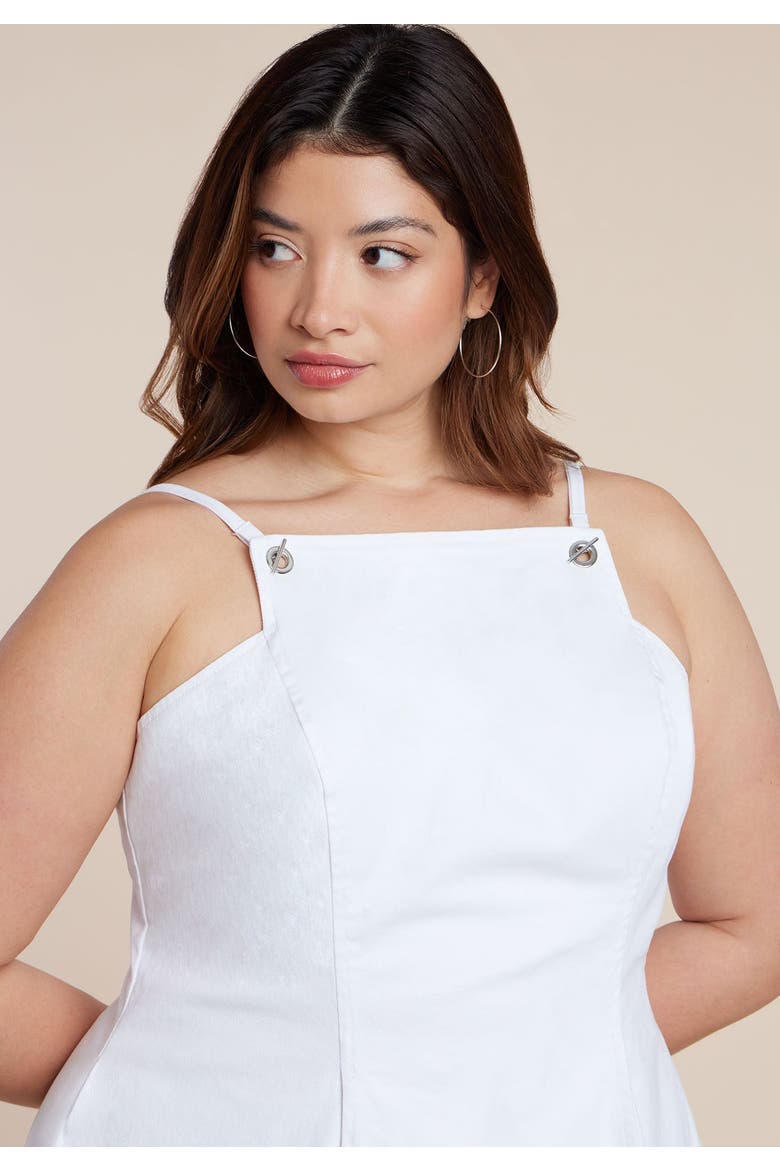 A Line Denim Midi Dress, Alternate, color, SUN DRESS