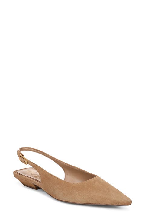 Netty Slingback Pointed Toe Flat