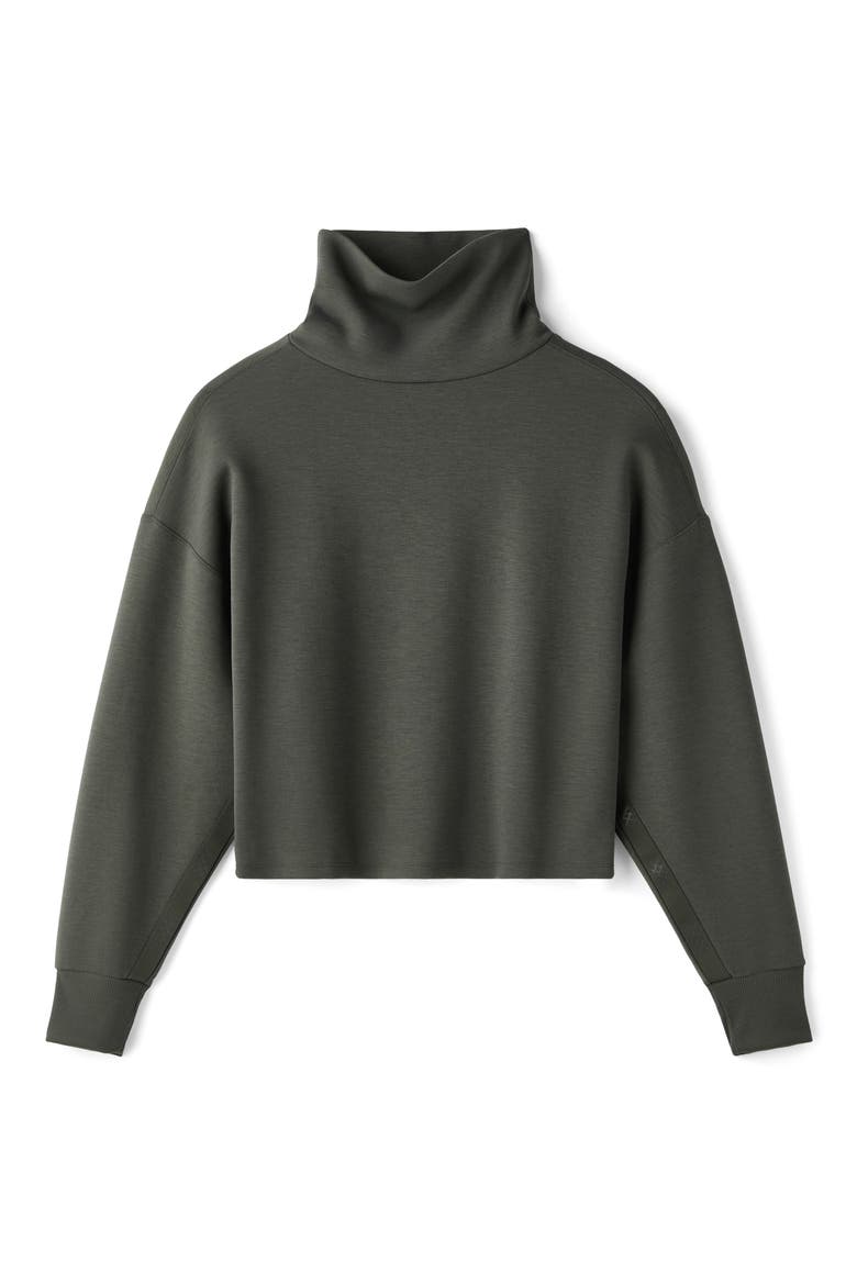 DreamGlow Mock Neck Top, Alternate, color, DARK MOSS