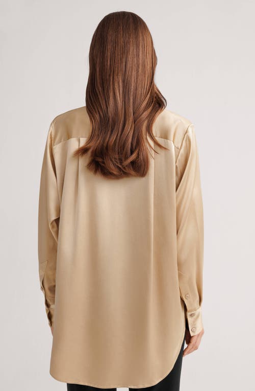 Lilysilk Oversize Style Silk Blouse In Brown