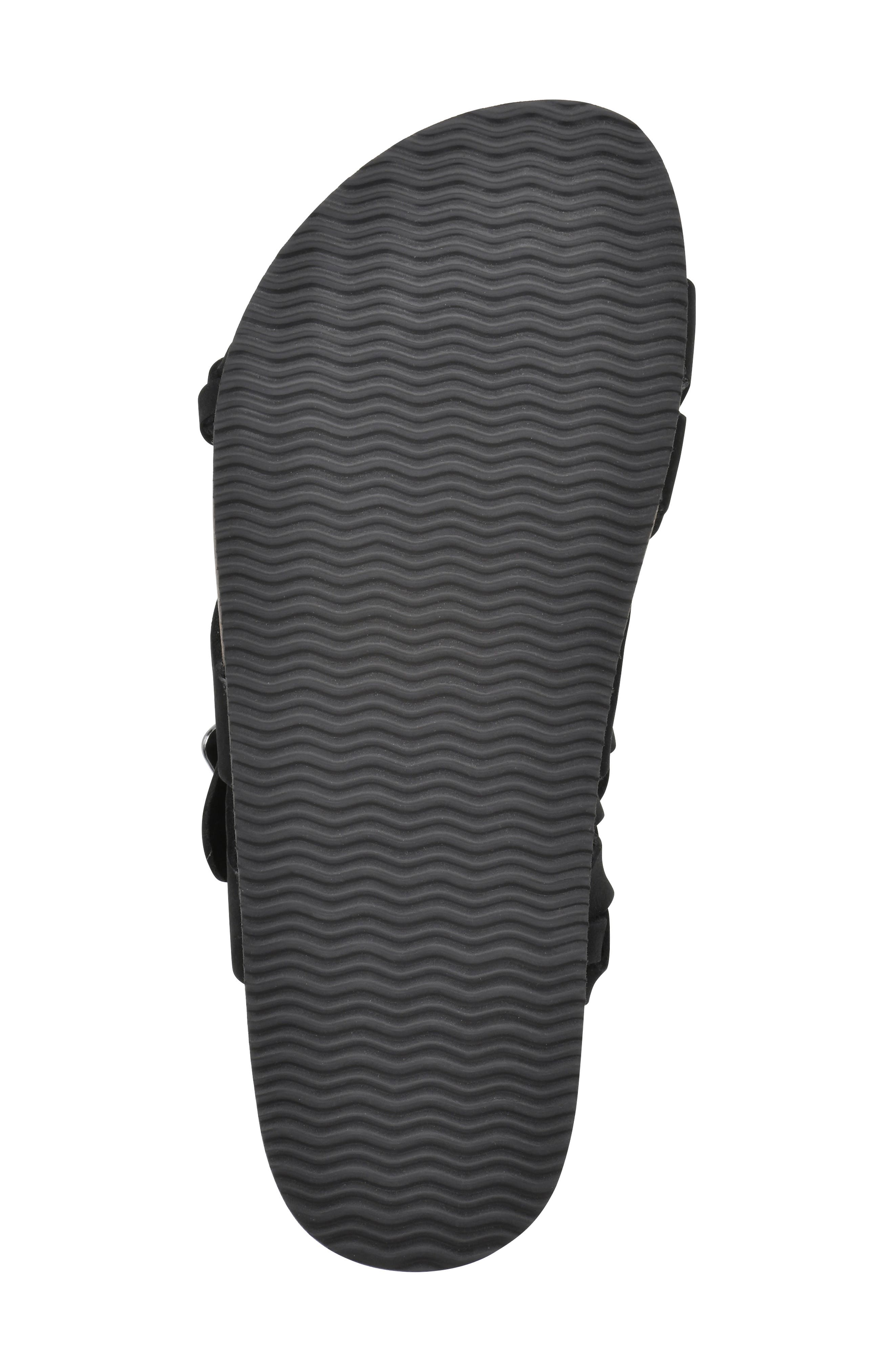 White Mountain Footwear Harrington Leather Footbed Sandal, Alternate, color, Black/Nubuk