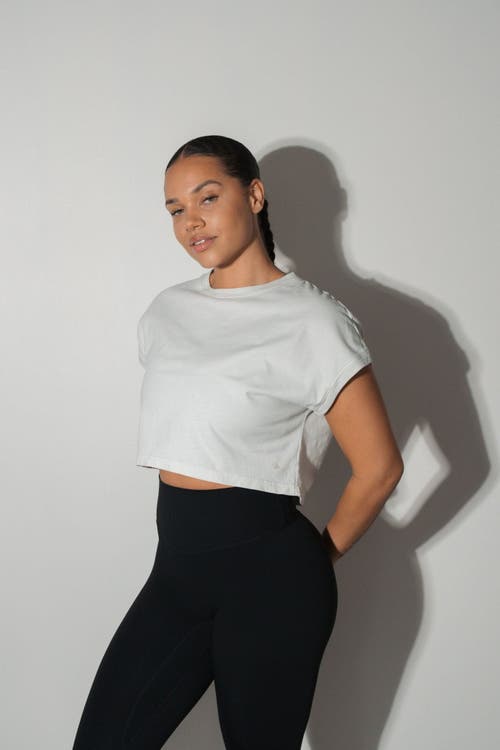 Vitality Retro Boxy Tee In Gray