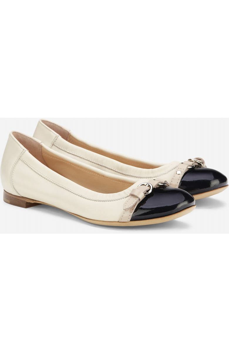 AGL Monika Cap Toe Ballet Flat, Alternate, color, Ivory