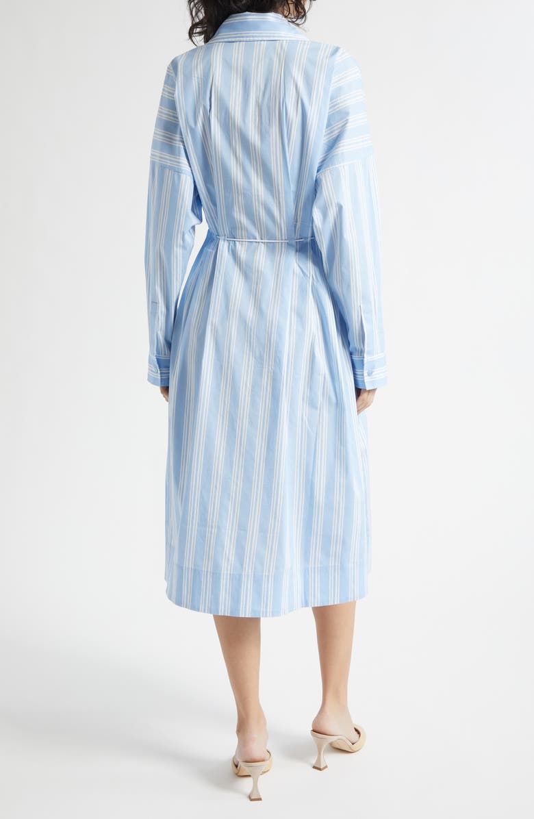 STAUD Chi Stripe Midi Shirtdress, Alternate, color, Ventura Stripe