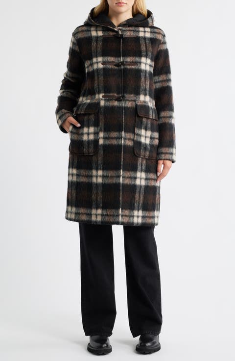 Plaid Toggle Coat