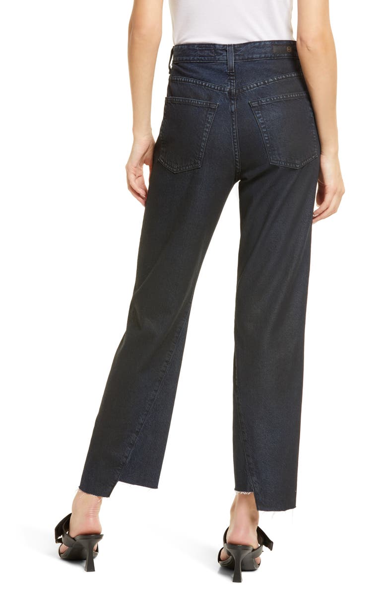 AG Twisted Alexxis High Waist Crop Straight Leg Jeans, Alternate, color, 
