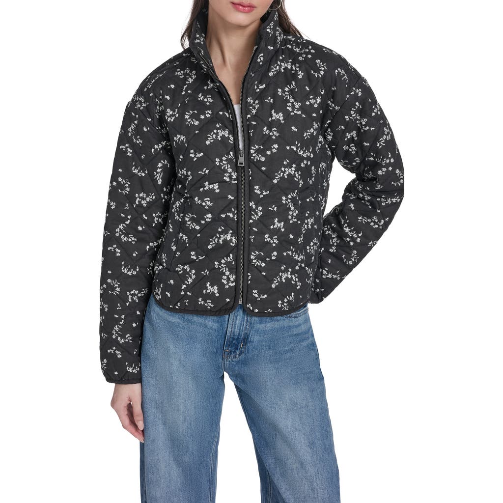 Levi's Quilted Cotton Jacket In Gray