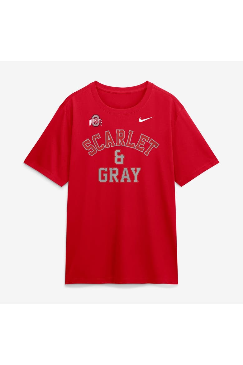 Men's Nike  Scarlet Ohio State Buckeyes Primetime Arch Mantra Legend Dri-FIT T-Shirt, Main, color, Scarlet