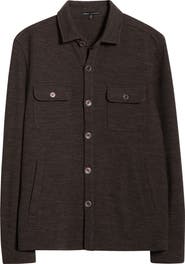 Robert Barakett Mezner Wool & Cotton Knit Overshirt