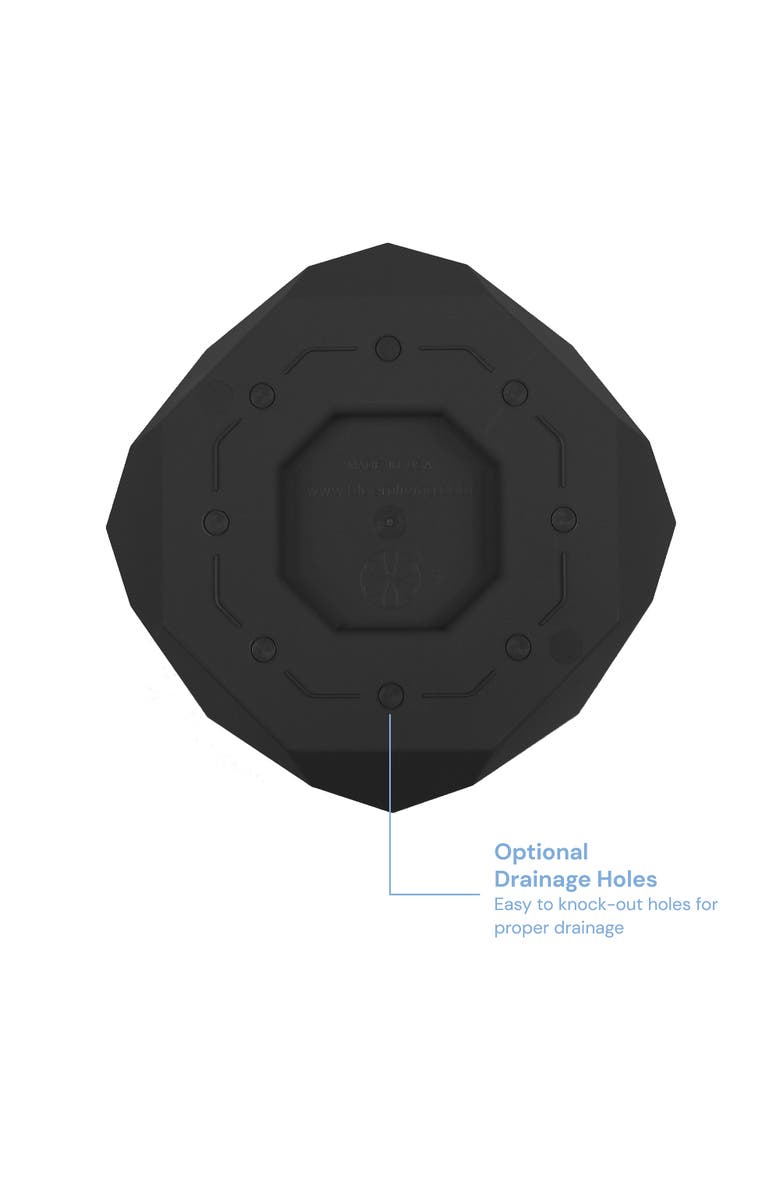 Bloem Tuxton 8.25"W x 8.25"H Hexagon Gardening Planter, Black, Alternate, color, Black